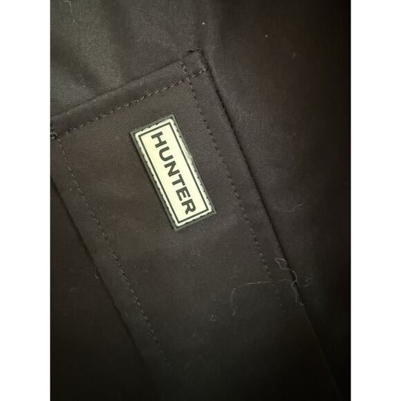HUNTER Women's XS Cotton Smock Hooded Rain Jacket Water Resistant BLACK - Picture 5 of 11